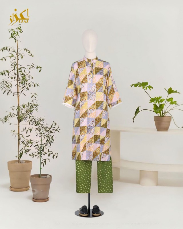 Two piece set- cotton-olive green