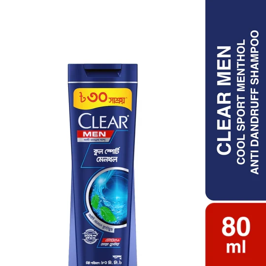 CLEAR MEN SHAMPOO COOL SPORT MENTHOL ANTI DANDRUFF 80ML