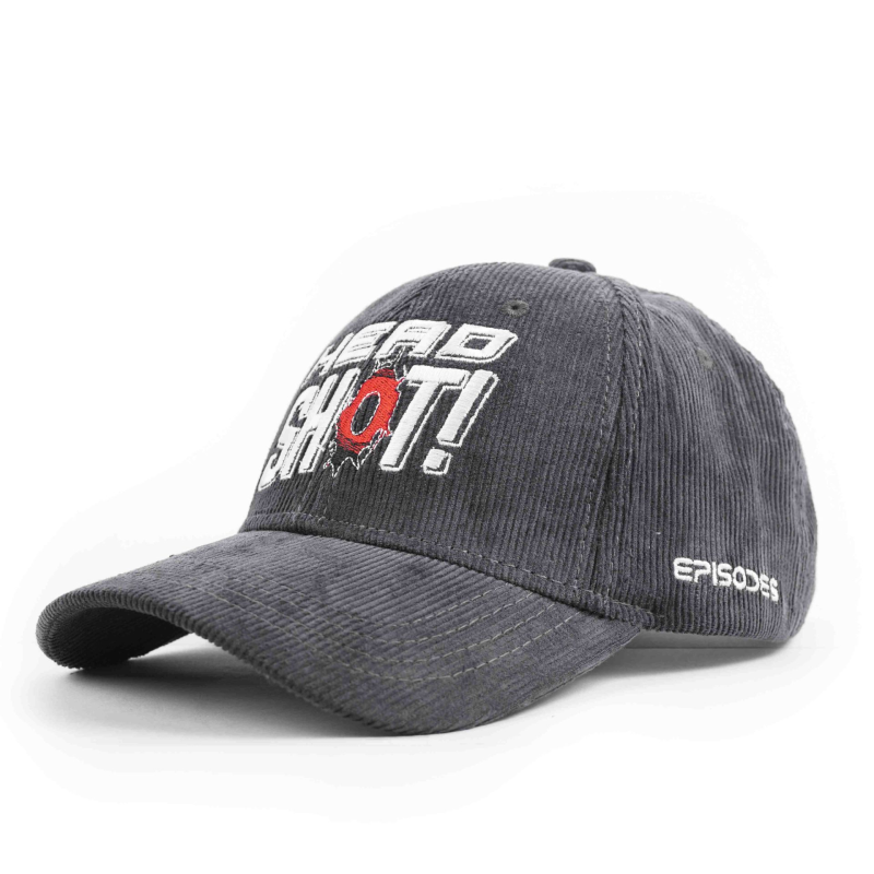 Episodes Iconic ‘HEADSHOT’- Premium Dark Grey Cord Cap