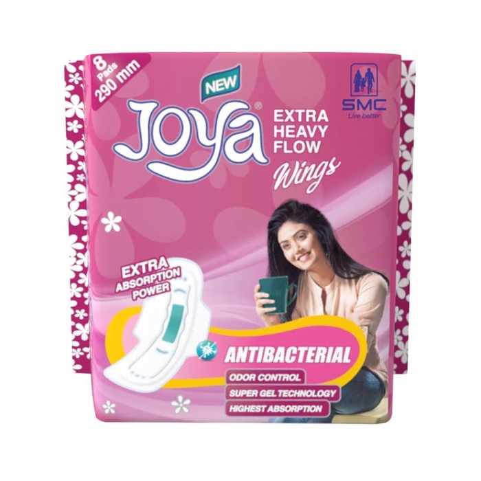 Joya Sanitary Napkin - Extra Heavy Flow Wings 8 Pads Pack