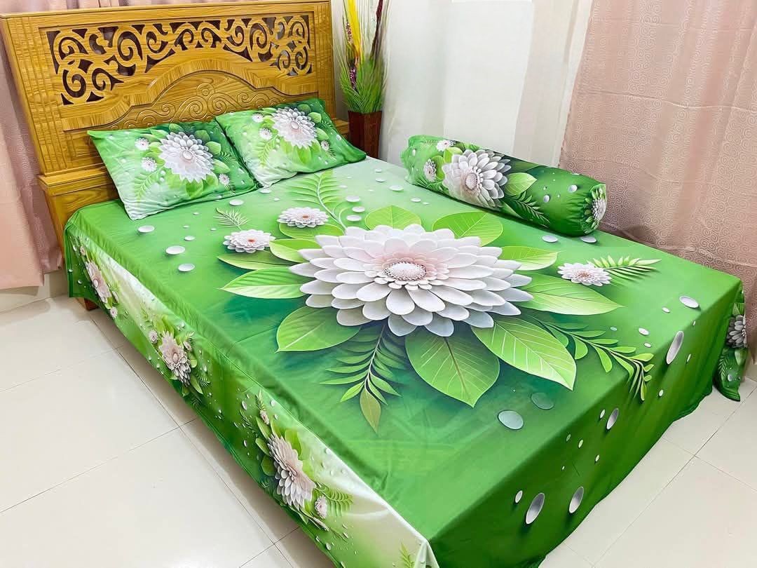 King size 3d Waterproof bedsheets Set