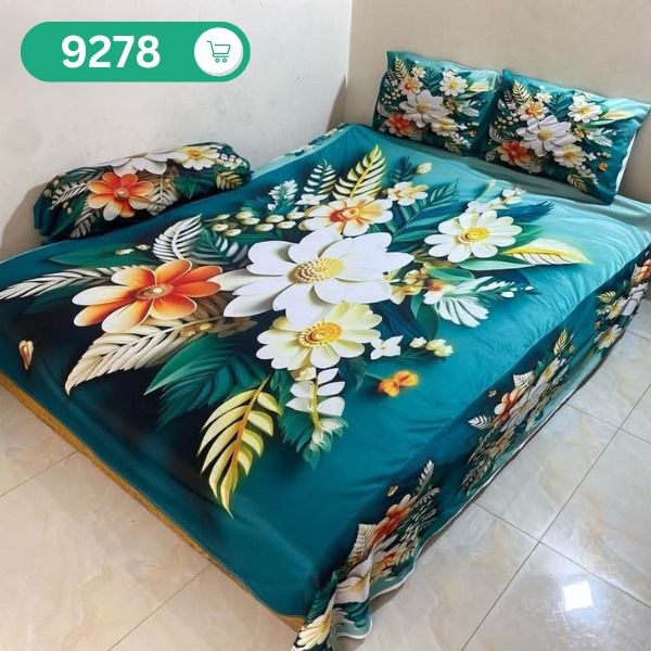 King size 3d Waterproof bedsheets Set