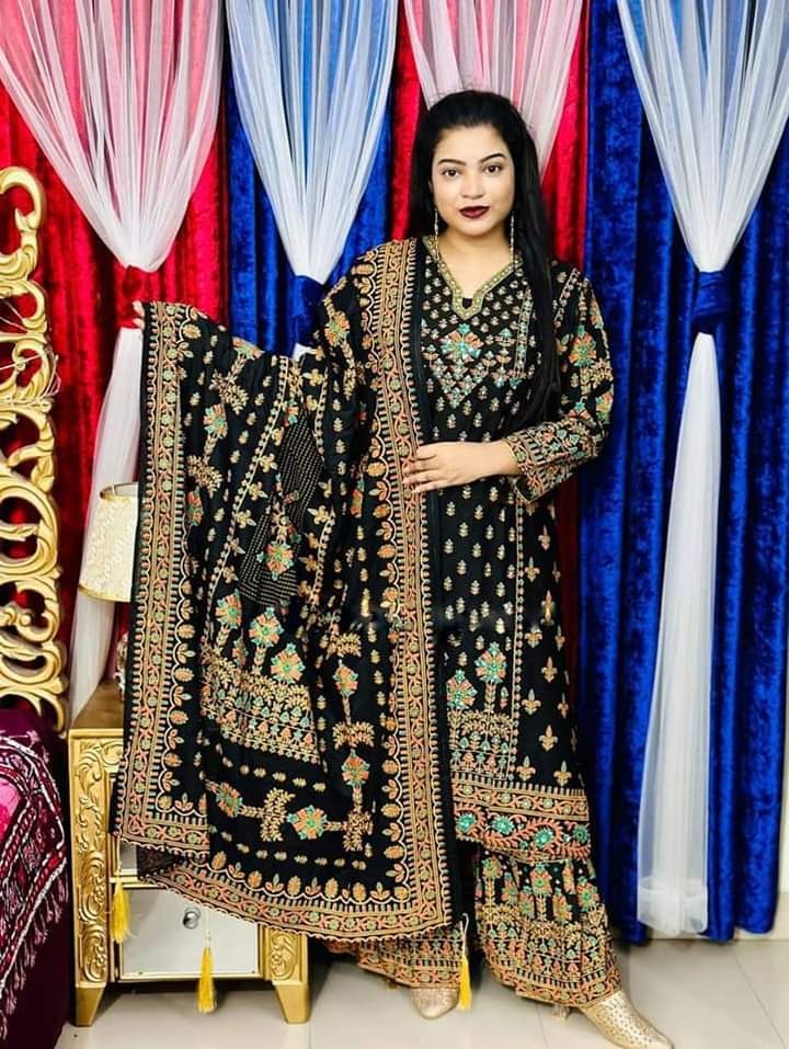 New Collection Exclusive Ready Ghararah 3 Picece Readymade