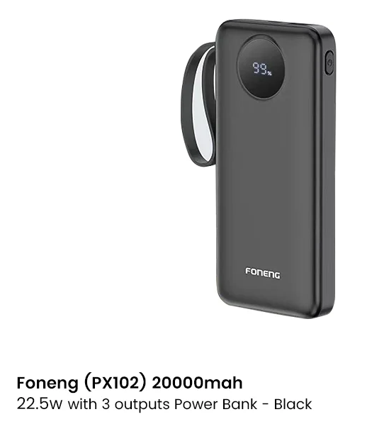 Foneng (PX102) 20000mAh 22.5W Power Bank