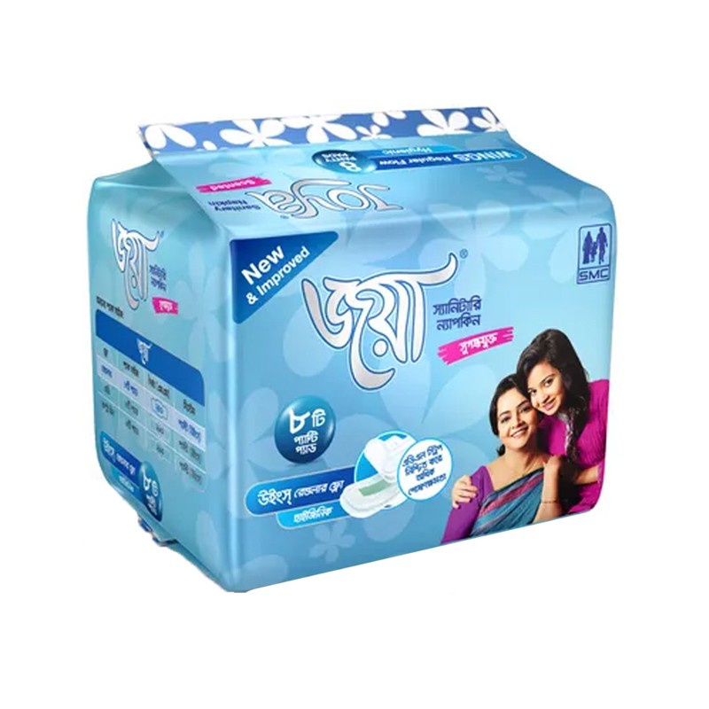 Joya Sanitary Napkin - Wings Regular 8 Pads Pack