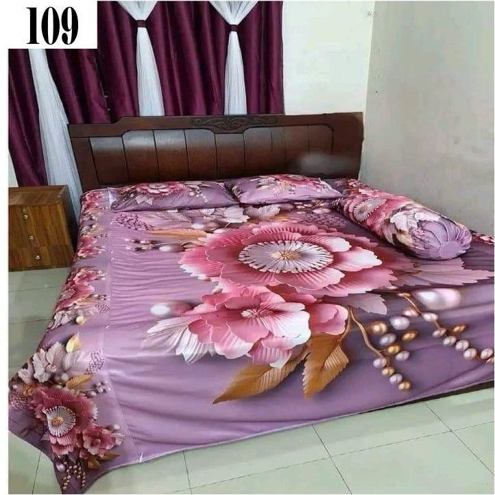 King size 3d Waterproof bedsheets Set