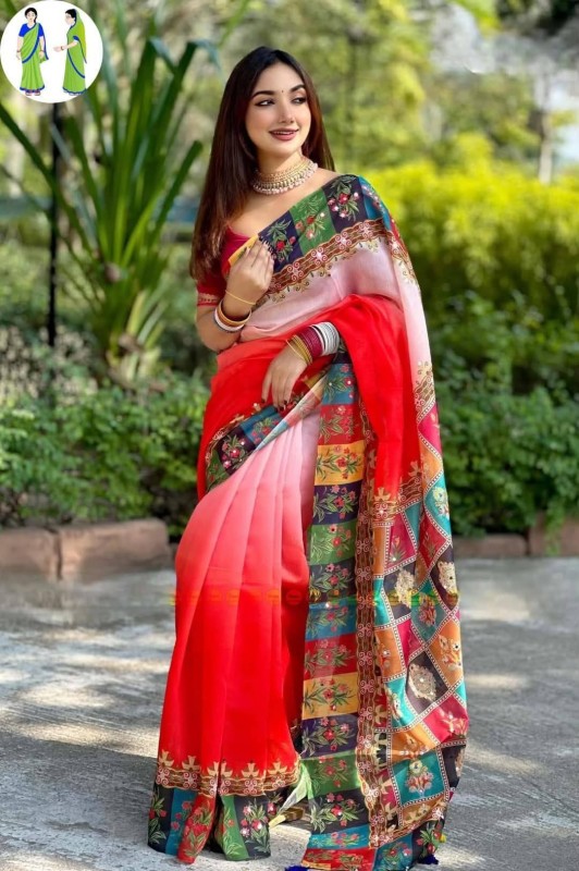 Semi Silk Sharee With Blouse Pece