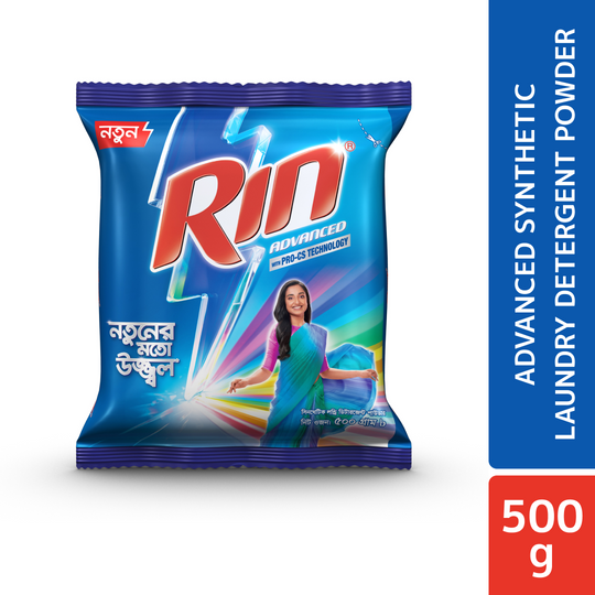 Rin Advanced Synthetic Laundry Detergent Powder 500g