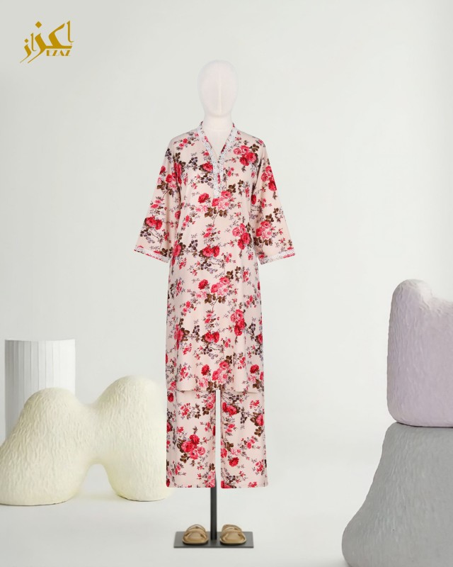 Two piece set- cotton-rose